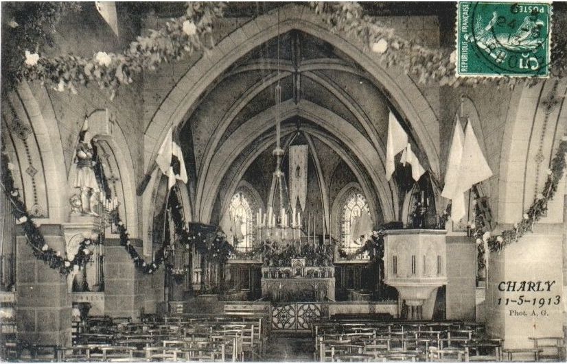 L'église décorée pour les fêtes